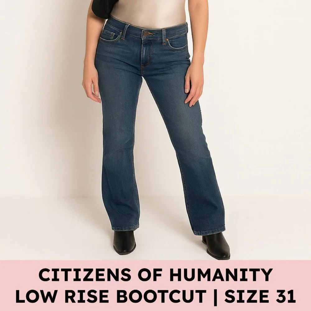 Citizens of Humanity Elle Low Waist Bootcut Jeans — Medium Wash, Stretch(31) Y2K - Picture 17 of 17